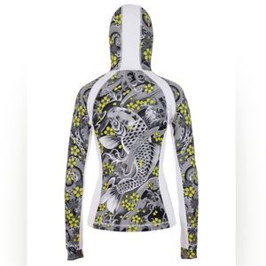 YMX Reflect Hoodie Radiant Koi In Grey & Lime